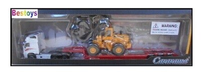 Cararama Hongwell Diecast Model Truck &amp; Lowbed Trailer Volvo FH 12 FH12 + L 180 C Log Grappler 1/87 HO railway scale new in pack
