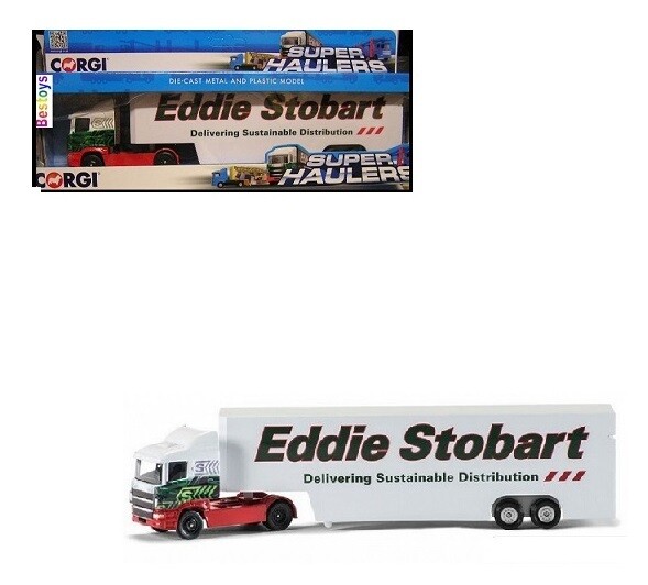 Corgi Diecast Model Truck &amp; trailer Scania Car Transporter &quot;Eddie Stobart&quot; 1/64 scale new in pack