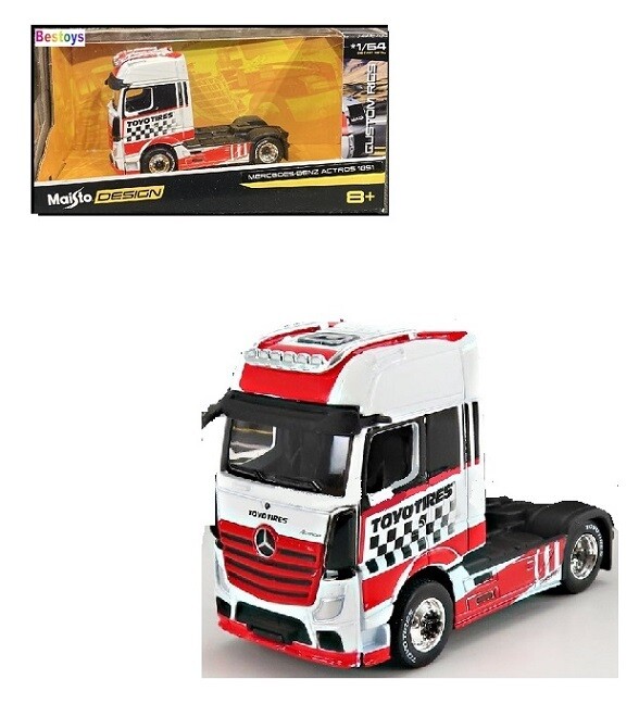 Maisto Diecast Model Truck Design Series Custom Rigs Mercedes Benz Actros 1851 &quot;Toyo Tires&quot; 1/64 scale new in pack