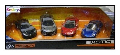 Maisto Model Car Design Series Exotics 4 pk Ford Honda Lamborghini Porsche 1/64 scale new in pack