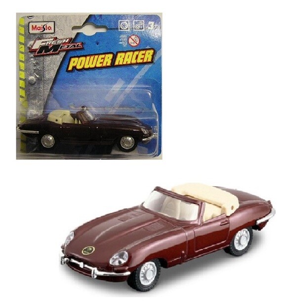 Maisto Diecast Model Car Power Racer Jaguar E-Type E Type Cabrio 1/43 scale new in pack