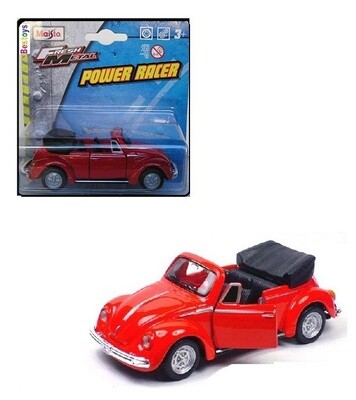 Maisto Diecast Model Car Power Racer VW Volkswagen Beetle Convertible 1/43 scale