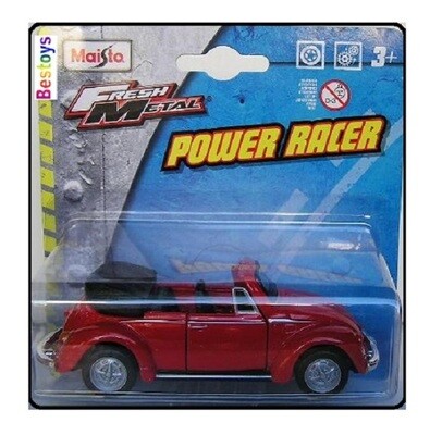 Maisto Diecast Model Car Power Racer VW Volkswagen Beetle Convertible 1/43 scale