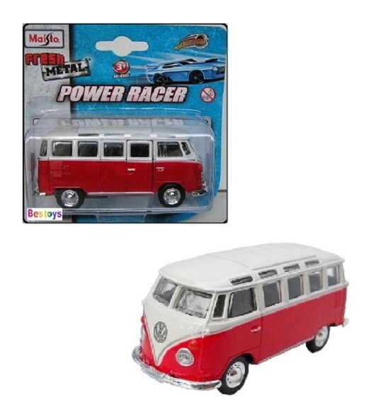 Maisto Diecast Model Car Power Racer VW Volkswagen Kombi Samba Bus 1/43 scale
