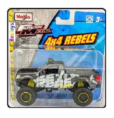 Maisto Diecast Model Car 4x4 Rebels Ford F 150 F150 XL Pickup "Severe" 1/43 scale