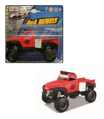 Maisto Diecast Model Car 4x4 Rebels Chevy Chevrolet 3100 Pickup 1953 &quot;FM Custom&quot; 1/36 scale