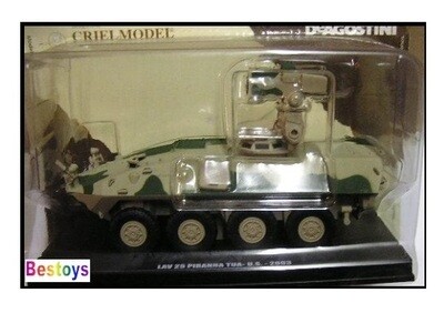 DeAgostini Military Vehicle LAV 25 Piranha TUA 8 wheel Missile Guidance USA 2003 1/43 scale new in pack