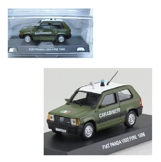 Deagostini Italian Military Police Diecast Model Car Collection Fiat Panda 1000 Fire 1986 &quot;Carabinieri&quot; 1/43 scale new in pack