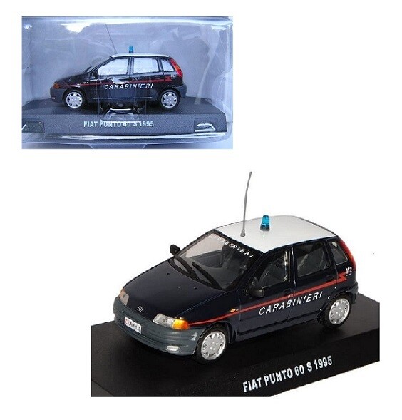 Deagostini Italian Military Police Diecast Model Car Collection Fiat Punto 60 S 1995 &quot;Carabinieri&quot; 1/43 scale new in pack