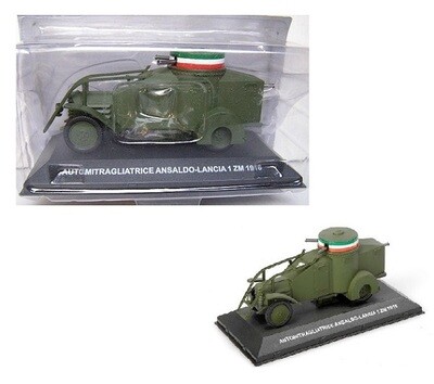Deagostini Italian Police Diecast Model Car Collection Ansaldo Lancia 1 ZM 1916 Military 1/43 scale scale new in pack