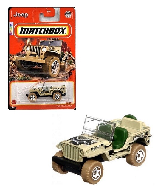Matchbox Diecast Model Car 2022 50 / 100 Willys Jeep 1948 1/64 scale new in pack