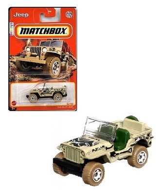 Matchbox Diecast Model Car 2022 50 / 100 Willys Jeep 1948 1/64 scale new in pack