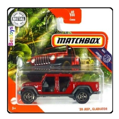 Matchbox Diecast Model Car 2021 60 / 100 Jeep Gladiator 2020 Jungle 1/64 scale new in pack