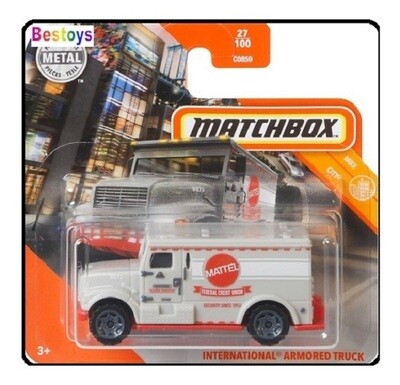 Matchbox Diecast Model Car 2020 27 / 100 International Armoured Truck "Mattel" 1/64 scale new in pack