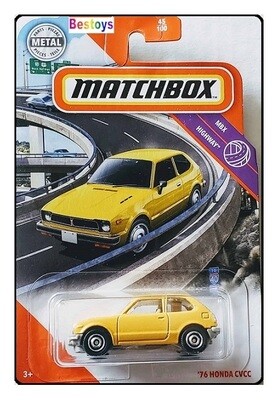 Matchbox Diecast Model Car 2020 45 / 100 Honda CVCC 1976 Highway 1/64 scale new in pack