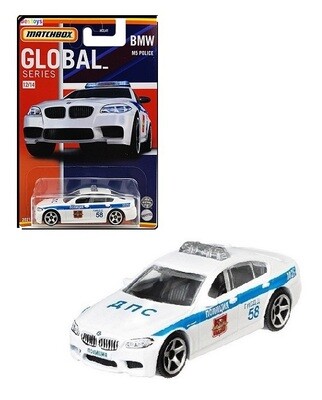 Matchbox Diecast Model Car Global Series BMW M 5 M5 Police 1/64 scale new in pack