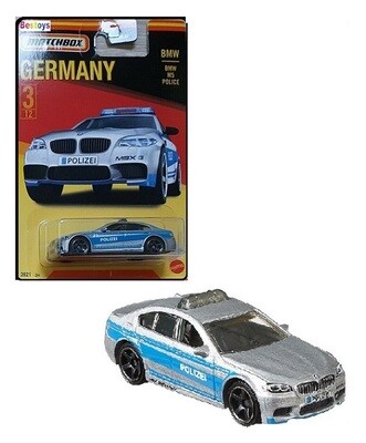 Matchbox Diecast Model Car Germany series BMW M 5 M5 Police Polizei 1/64 scale