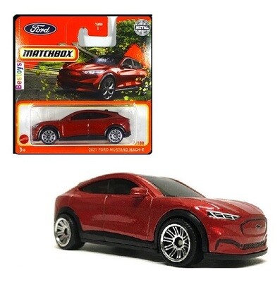 Matchbox Diecast Model Car 2022 65 / 100 Ford Mustang Mach E Electric 2021 1/64 scale new in pack