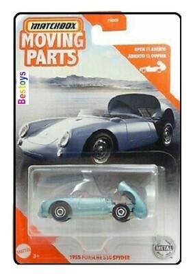 Matchbox Diecast Model Car Moving Parts Porsche 550 Spyder 1955 1/64 scale new in pack