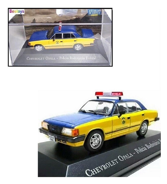 Diecast Model Car Brazilian Service Vehicle Collection Chevy Chevrolet Opala Police Highway Patrol 1/43 scale