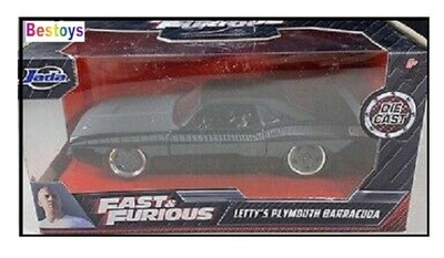 JADA Diecast Model Car Plymouth Barracuda Letty Fast & Furious Movie Film TV 1/32 scale new in pack