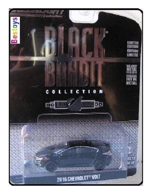 Greenlight Diecast Model Car Black Bandit Series Chevy Chevrolet Volt 2016 1/64 scale new in pack