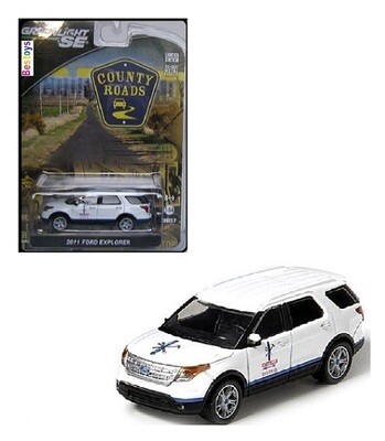 Greenlight Diecast Model Car County Roads Ford Explorer 2011&quot;KH Miller Construction&quot; 1/64 scale new in pack