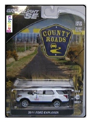 Greenlight Diecast Model Car County Roads Ford Explorer 2011"KH Miller Construction" 1/64 scale new in pack
