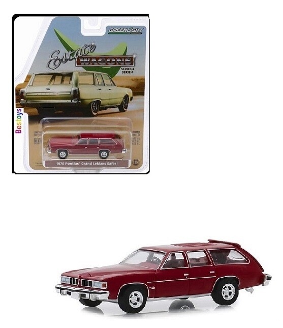 Greenlight Diecast Model Car Estate Wagons Pontiac Grand LeMans Safari 1976 1/64 scale new in pack