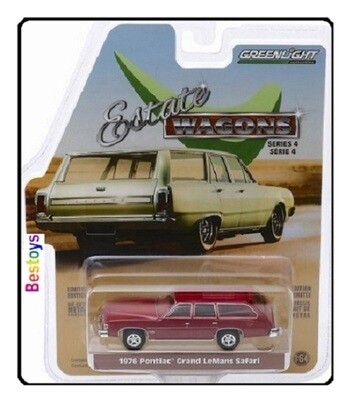 Greenlight Diecast Model Car Estate Wagons Pontiac Grand LeMans Safari 1976 1/64 scale new in pack