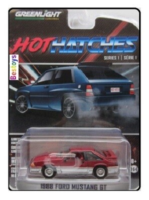 Greenlight Diecast Model Car Hot Hatches Ford Mustang GT 1988 1/64 scale new in pack
