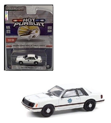 Greenlight Diecast Model Car Hot Pursuit Police Ford Mustang SSP 1982 Arizona Department of Public Safety 1/64 scale new in pack