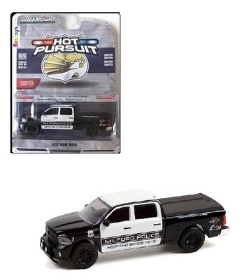 Greenlight Diecast Model Car Hot Pursuit Police Dodge RAM 1500 Pickup 2017 Milford Michigan 1/64 scale new in pack