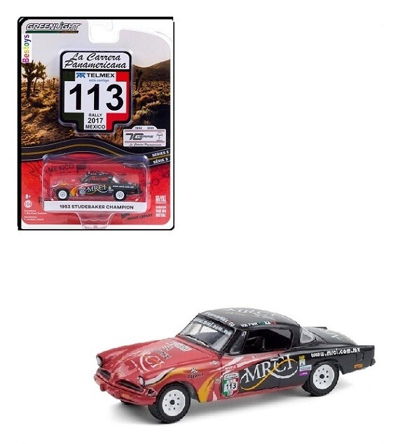 Greenlight Diecast Model Car Rally Mexico 2017 Studebaker Champion 1953 No 113 Motorsport 1/64 scale new in pack