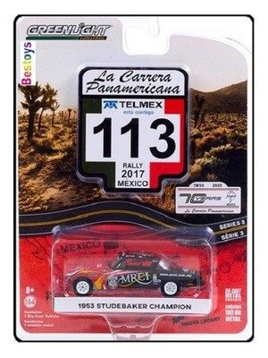 Greenlight Diecast Model Car Rally Mexico 2017 Studebaker Champion 1953 No 113 Motorsport 1/64 scale new in pack