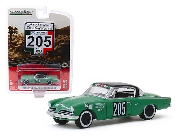 Greenlight Diecast Model Car Rally Mexico 1954 Studebaker Commander 1953 No 205 Motorsport 1/64 scale new in pack