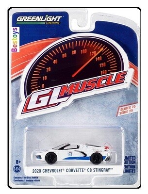 Greenlight Diecast Model Car Muscle Chevy Chevrolet Corvette C 8 C8 Stingray 2020 No 145 1/64 scale new in pack