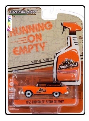 Greenlight Diecast Model Car Running on Empty Chevy Chevrolet Sedan Delivery 1955 "ArmorAll" 1/64 scale new in pack