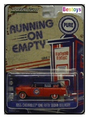 Greenlight Diecast Model Car Running on Empty Chevy Chevrolet One Fifty Sedan Delivery 1955 1/64 scale new in pack