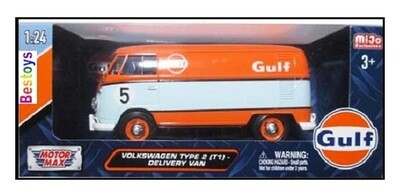 Motormax Motor Max Diecast Model Car 79649 VW Volkswagen Kombi T 1 T1 Panelvan Delivery "Gulf" No 5 1/24 scale