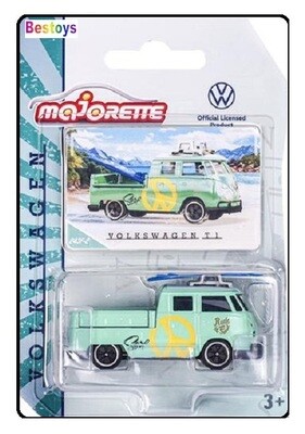 Majorette VW Volkswagen Kombi T 1 T1 Double Cab Pickup + surfboard