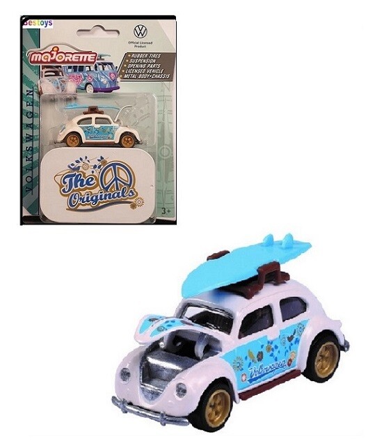 Majorette Originals VW Volkswagen Beetle + Surfboard