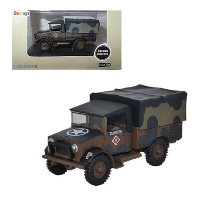 Oxford Diecast Model Car MWD001 Bedford Mickey Mouse MWD British Army Military Truck 1/76 OO Railway scale new in pack