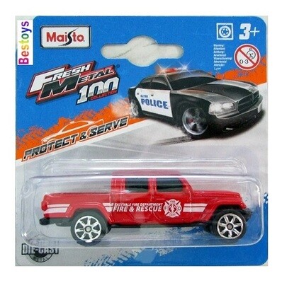 Maisto Diecast Model Car Jeep Gladiator 2020 "Fire &amp; Rescue" 1/64 scale new in pack