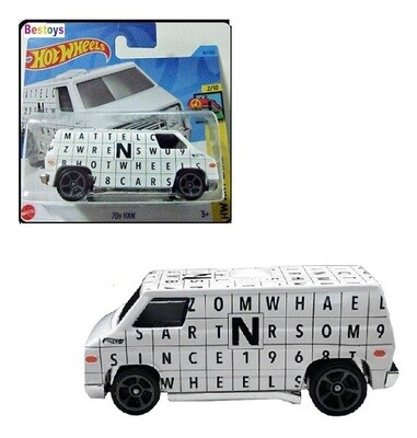 Hotwheels Hot Wheels Diecast Model Car 2023 16/250 1970&#39;s Van 70&#39;s Van Art Cars 1/64 scale