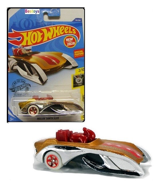 Hotwheels Hot Wheels Diecast Model Car First Edition 2020 53/250 Rockin Santa Sled Experimotors 1/64 scale new in pack