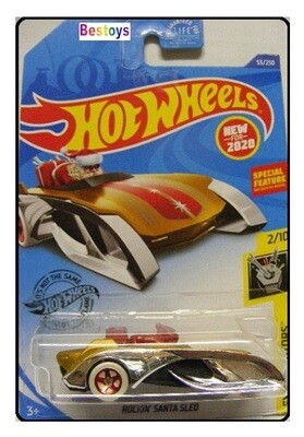Hotwheels Hot Wheels Diecast Model Car First Edition 2020 53/250 Rockin Santa Sled Experimotors 1/64 scale new in pack