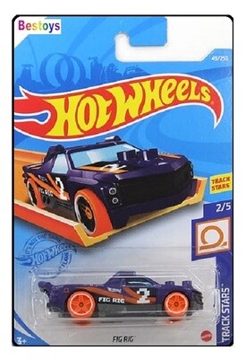 Hotwheels Hot Wheels Diecast Model Car 2021 49/250 Fig Rig Track Stars No 2 Ride On 1/64 scale