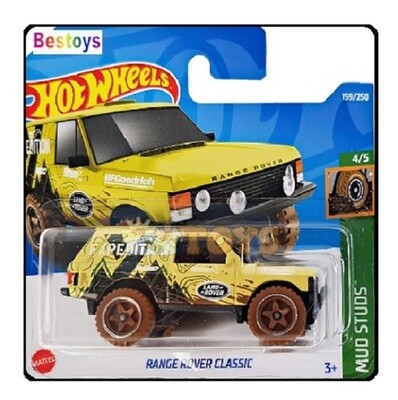 Hotwheels Hot Wheels Diecast Model Car 2022 159 / 250 Range Rover Classic Mud Studs new in pack