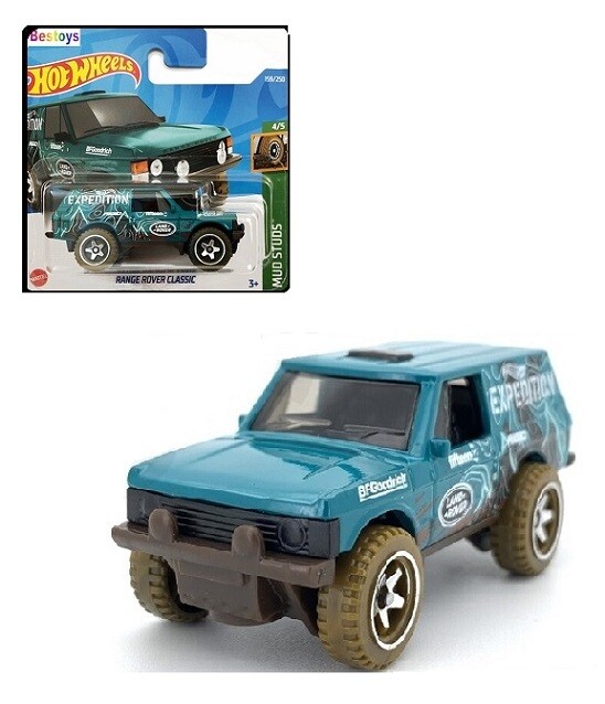 Hotwheels Hot Wheels Diecast Model Car 2022 159 / 250 Range Rover Classic Mud Studs new in pack
